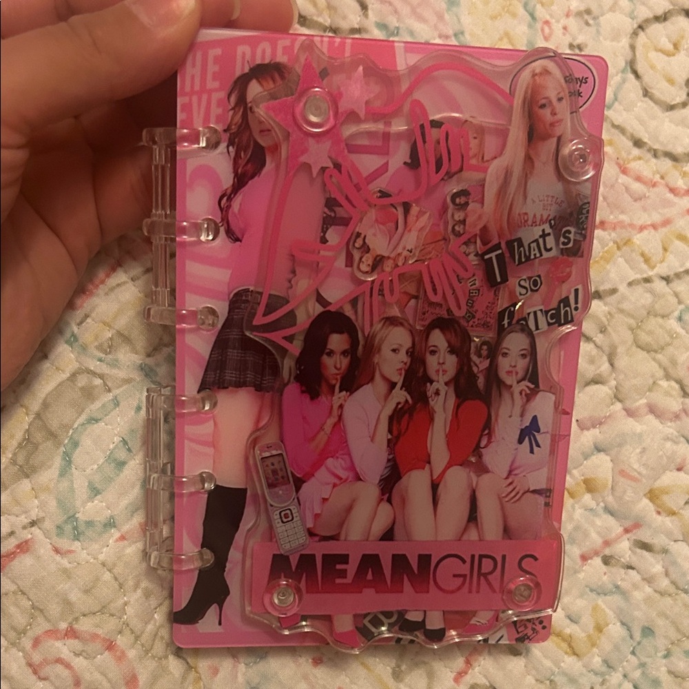 A7 Mean Girls shaker notebook